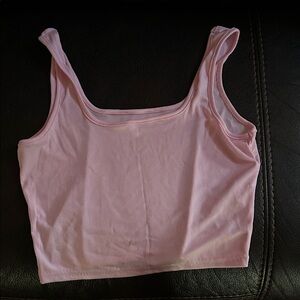 Pink Ribbed Tank Top
